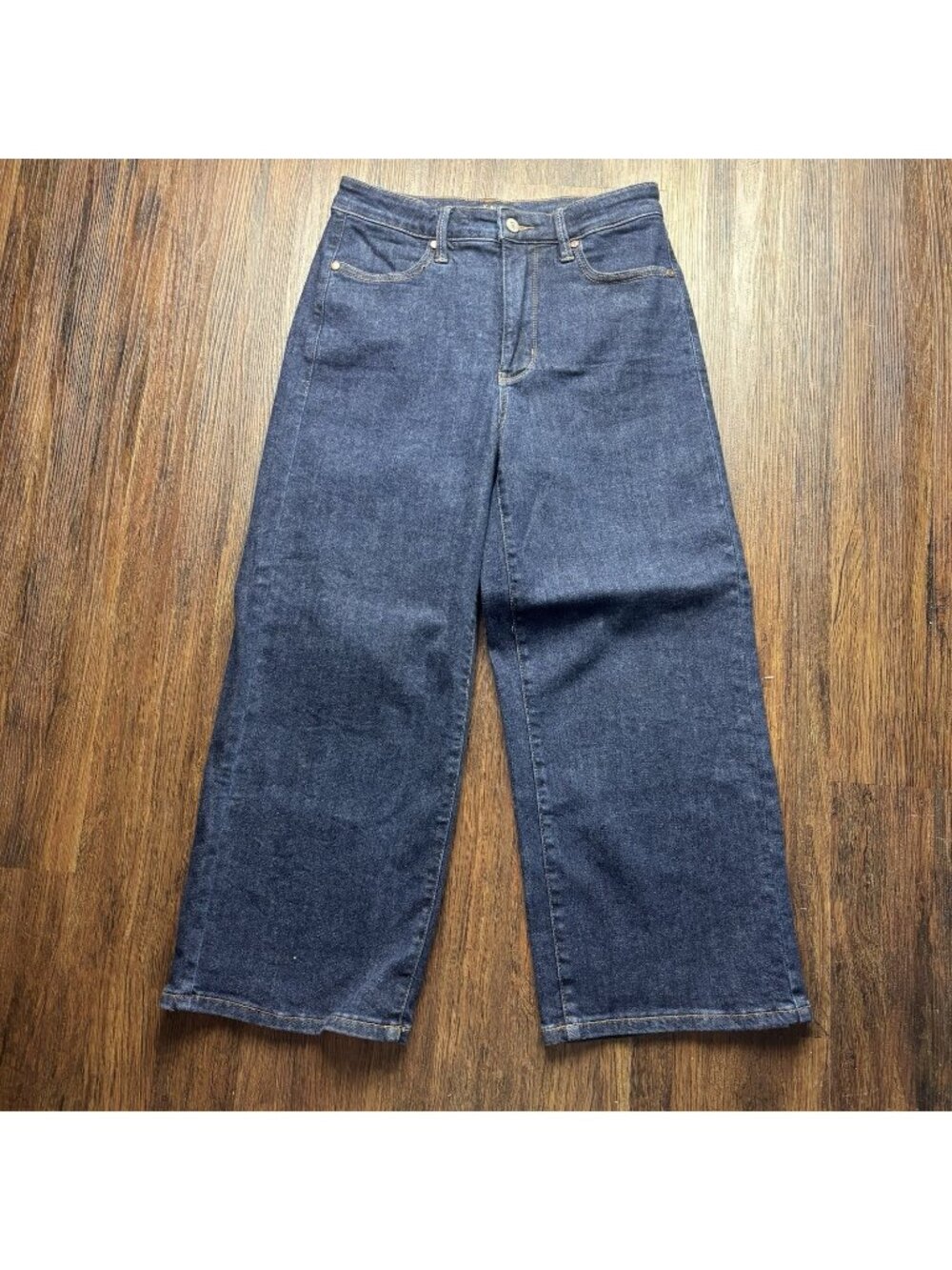 Judy Blue Wide Leg Jeans Dark Wash High Rise Stretch JB88716 Women’s size 7/28